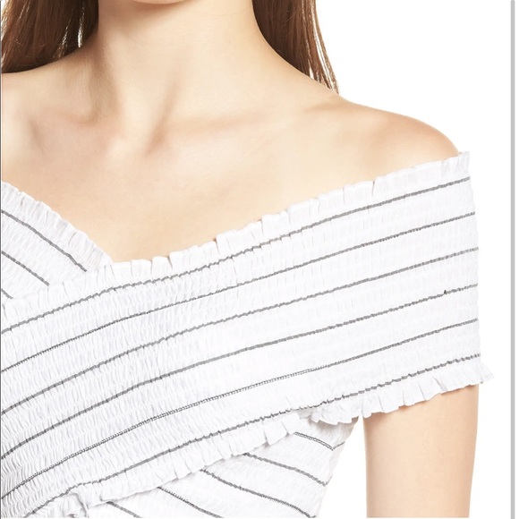 Nordstrom SOPRANO Stripe Off the Shoulder Top - Picture 4 of 10